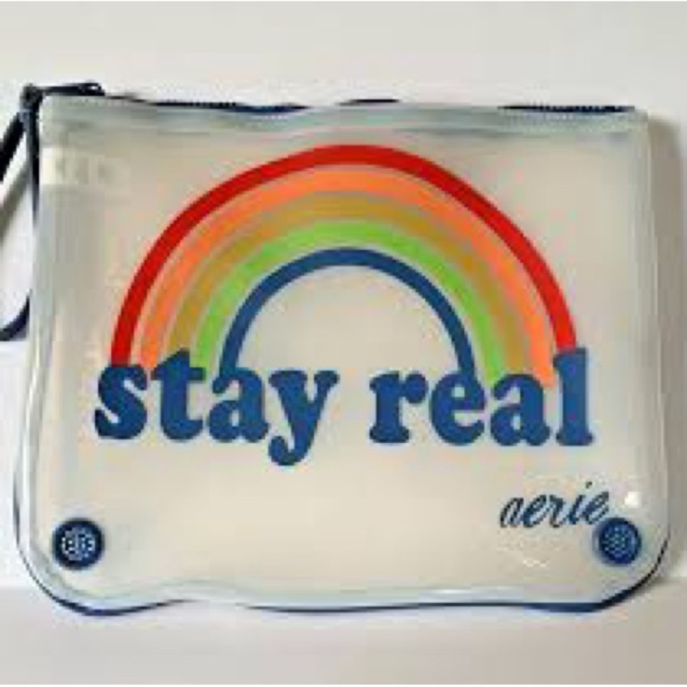 Aerie Clear Bag with Rainbow Design